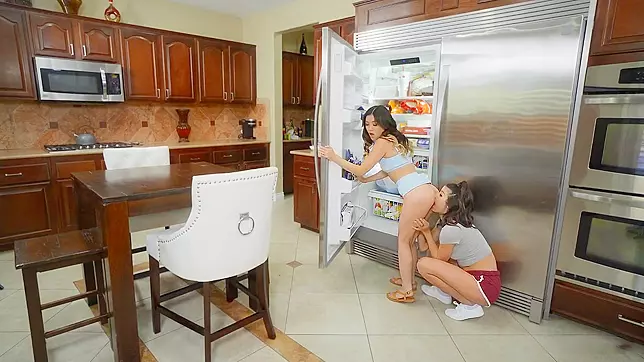 Boyfriend Watches in Agony as His GF and Her Female Lover Engage in a Scorching Hot Lesbian Fling