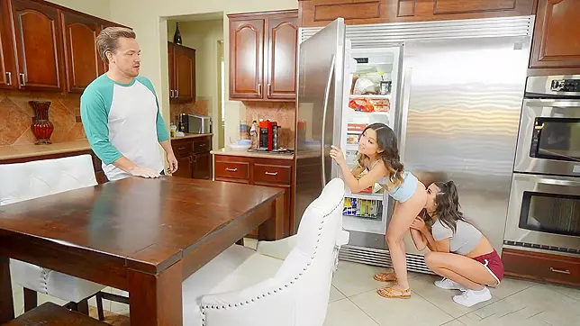 Boyfriend Watches in Agony as His GF and Her Female Lover Engage in a Scorching Hot Lesbian Fling