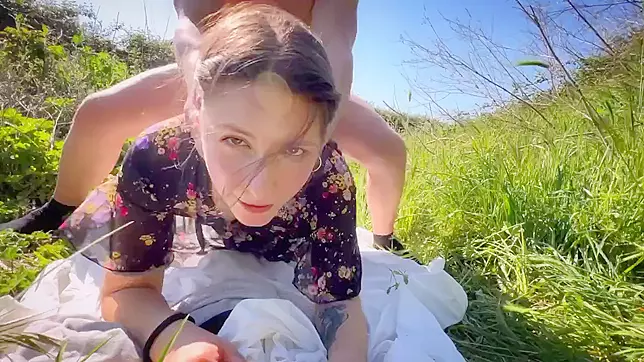 Italian Chubby Teen Squirts at a Picnic with BF's Anal Pleasure, XXX Video!
