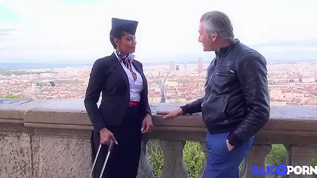 Ecstatic Air Hostess Succumbs to Speedy Anal Pleasure in Midnight XXX Visual Treat