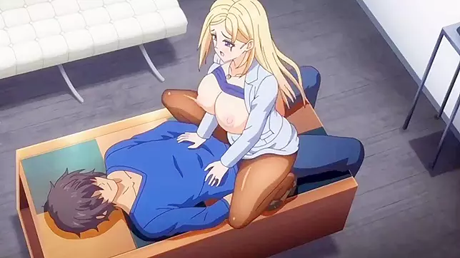 Ultra-Hot Busty Hentai Chick, Extreme XXX Action, Black Tights, Office Fucking!