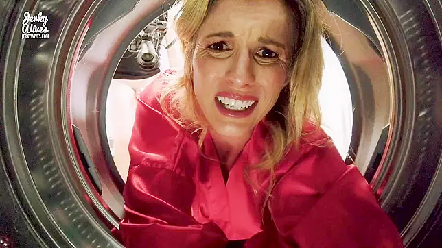 Sexy Stepmom Stuck in Dryer, Fucked Hard by Brave Son - Family, XXX Video