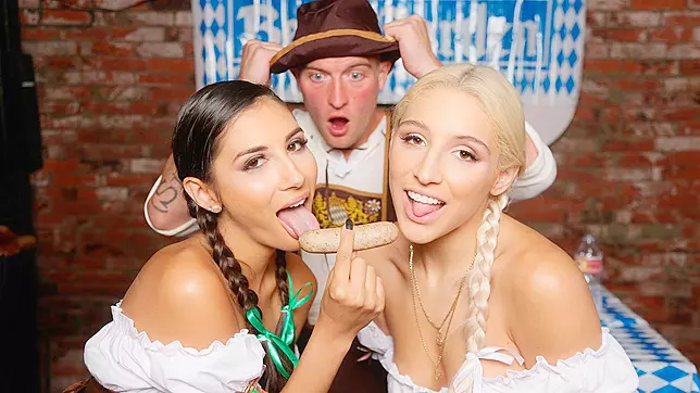 Sexy German Girls Fuck and Suck at Oktoberfest with Endless Beer.
