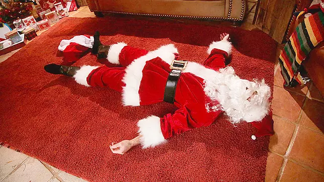Santa Claus is cumming on Anny Aurora