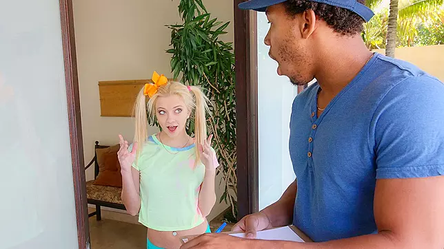 Tiny Blonde Takes on a Monster Cock