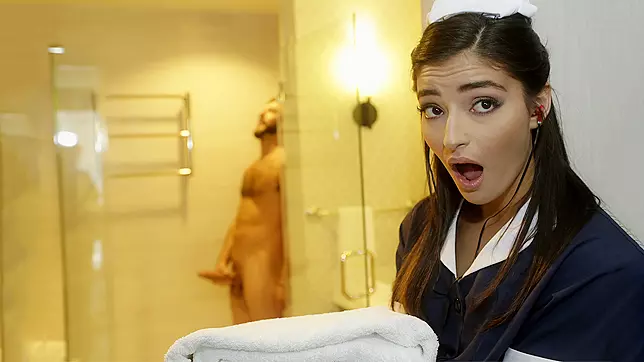 Two sexy Latina maids bang a big cock for a big paycheck!