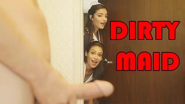 Double the pleasure, double the fun! Hot Latina maids service a lucky fucker!