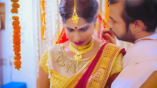 Indian busty bride fucked by her ex-boyfriend in front of her husband - HIndi Audio
