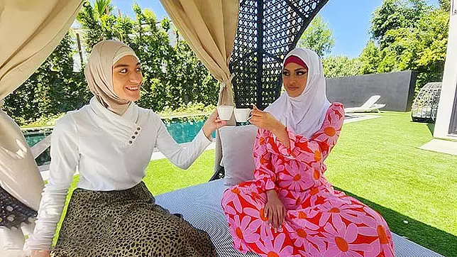 Two Girlfriends From The Middle East In Hijab Have Sex Breaking Moral Foundations