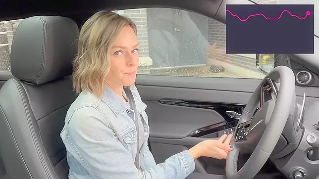 Cumming hard in public drive thru with Lush remote controlled vibrator