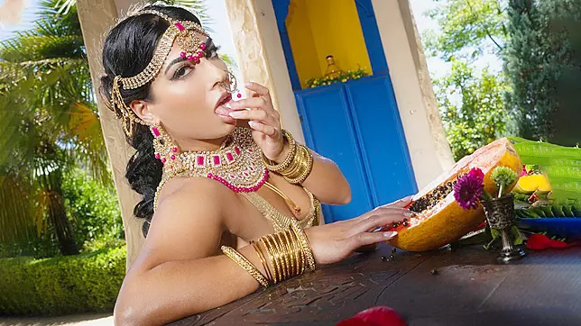 Pakistani Siren Jasmine Sherni Sizzles in Red Saree and Gold #MILF #Masturbate