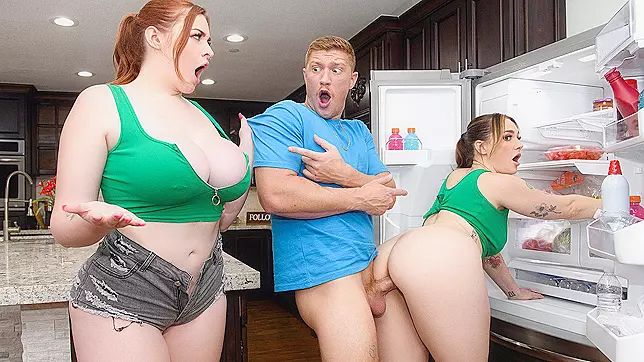 Busty Redhead Siri Dahl and Curvy Abigaiil Morris Get Pounded Hard by a Horny Perv (Free XXX) HD.