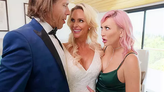 BrideZZilla's Wild Wedding Fuckfest - Adira Allure and Adira Allure Take on Mick Blue.