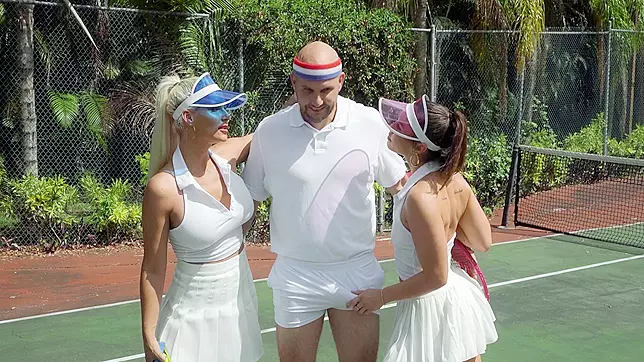 Phoenix Marie and Kelsi Monroe Take JMac's Hard Cock in Every Hole.
