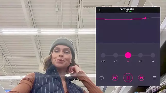 Naughty Nympho Cums Like a Fountain in Supermarket – Lush Remote Insanity!