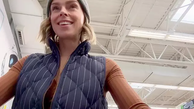 Naughty Nympho Cums Like a Fountain in Supermarket – Lush Remote Insanity!