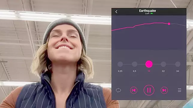 Naughty Nympho Cums Like a Fountain in Supermarket – Lush Remote Insanity!