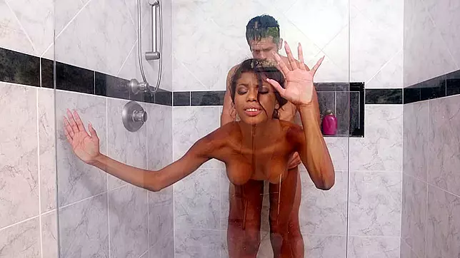 Naughty Latina Nia Nacci enjoys soapy shower and sex in free porn