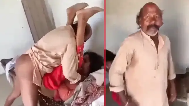 Caught my uncle in an abandoned house fucking a cheap local raṇḍī