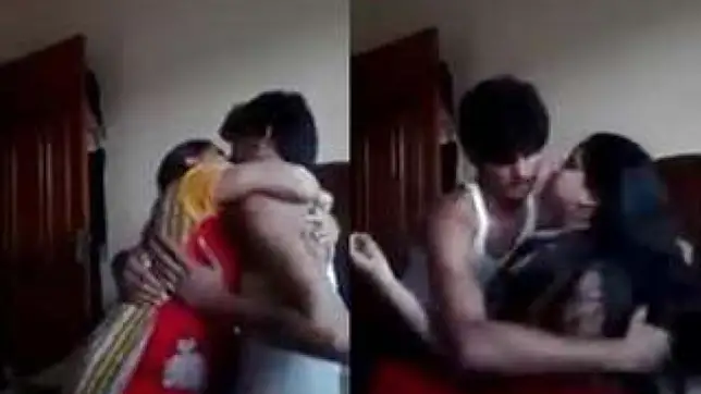 Indian babe kisses lover and allows him to take the pink bra off