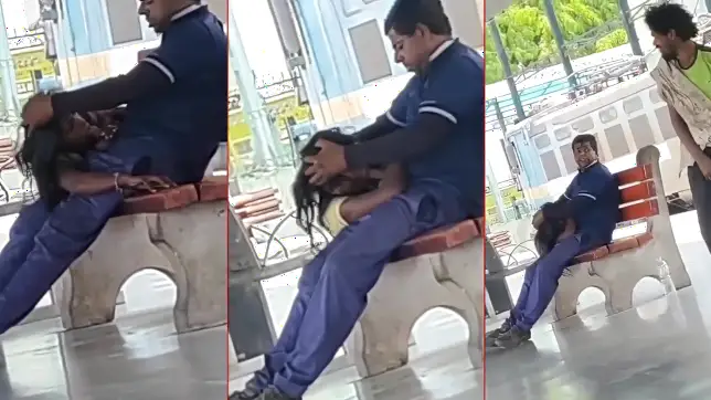 Shameless Tamil girl gets caught sucking cock on MMS cam at station!