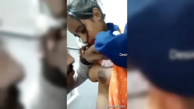 Desi chick's nipples are so sexy that mustachioed buddy kisses them