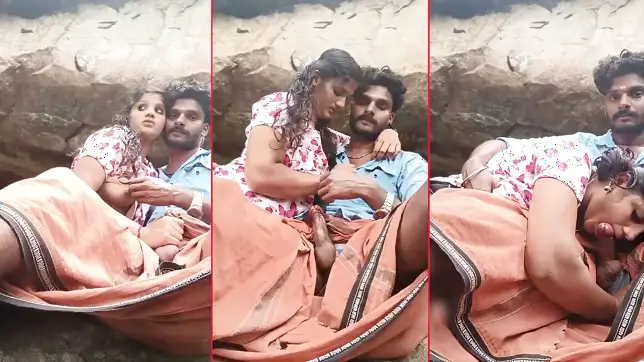 Leaked MMs Video, Shy Mallu GF With Big Boobs Give Handjob and Blowjob Her lover Outdoor