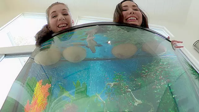 Mischievous babes Alex Chance and Karlee Grey show off their juicy tits