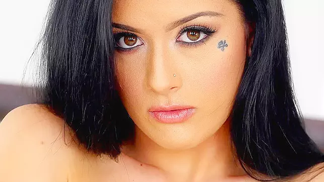 XXX babe Katrina Jade touches herself and teases her pierced nipples