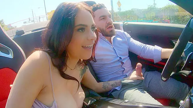 Melody Foxx Drives Peter Green to Ecstasy with Car Fucking and Blowjob