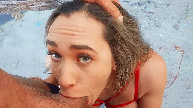 Briana Banderas Dripping Wet Deepthroat POV Outdoor Blowjob
