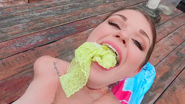 XXX Video ~ Anastasia Rose's Shaved Pussy Nailed Outdoors - Intense Outdoor Sex