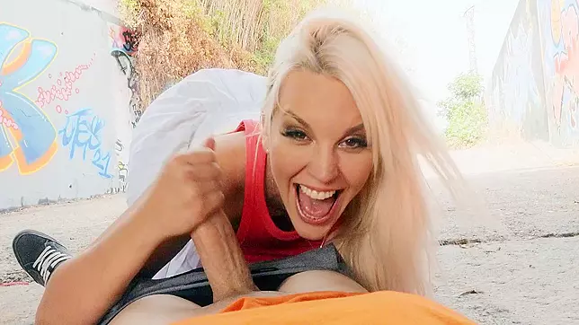 WatchXXX Now! Latina Blondie Fesser Sucks Dick in POV Porn