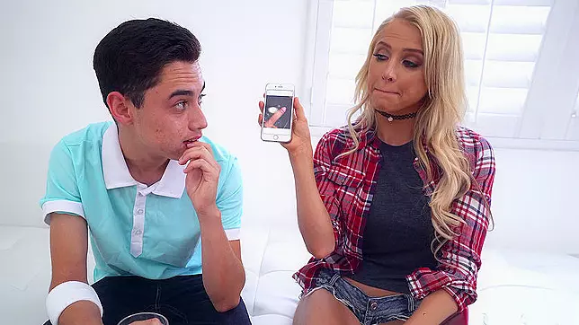 Beautiful blonde lured her sister's boyfriend into getting XXX naughty