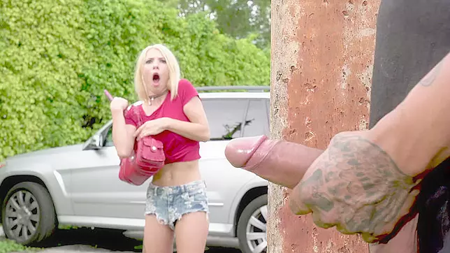 Creepy XXX dude jerks off before attacking an innocent blonde teen