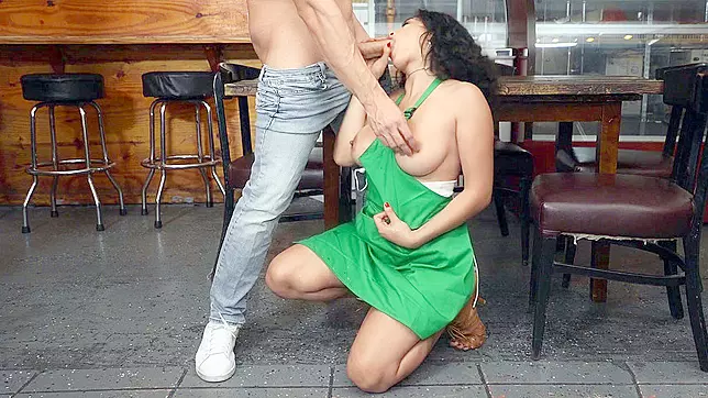 Sexy Gabriela Lopez Sucking Cock in Coffee Shop XXX Video