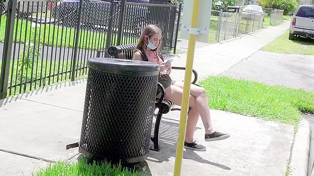 Ecstatic blonde Bailey Base ravished on city streets in must-see XXX video