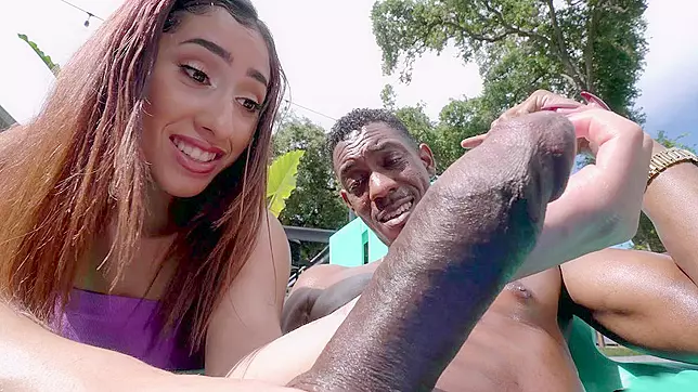 Outdoor Blowjob by Kira Perez with Black Monster Cock, XXX Video