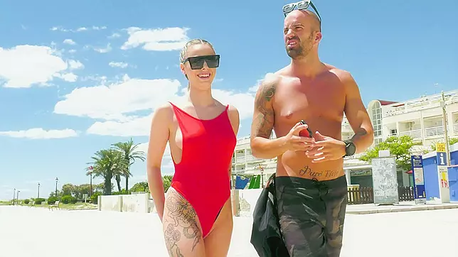 Lya Missy & Potro's Steamy Stroll Along the Beach in XXX Video