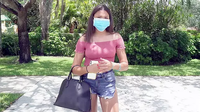 Pickup on Street ~ Sexy Michelle Anderson's XXX Performance in Public