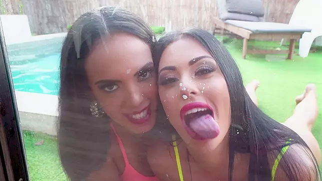 Sexy Babe Katrina Moreno's Ass Show Poolside with Sapphire Lapiedra, XXX Video