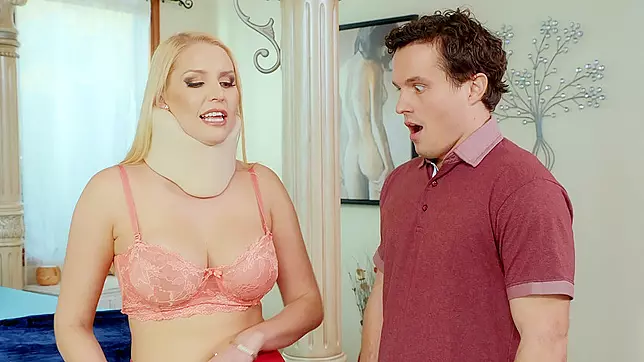 Robby Echo undresses his stepmom Vanessa Cage