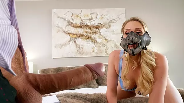 Blonde Mia Malkova gets her face fucked by Keiran Lee