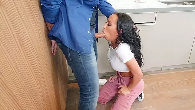 Amia Miley gets face fucked by the big boner