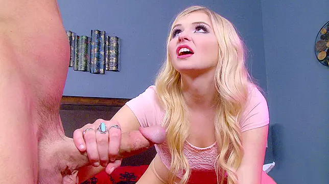 Gifted cock gobbler Melissa May shoves his long cock into her mouth