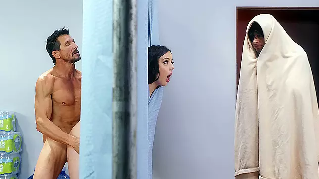 Whitney Wright's Shower Curtain Fling as she gets Fucked Standing Doggy Style, XXX Video
