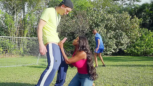 Sizzling Soccer Milf Diamond Jackson Sucks Markus Dupree in XXX Video!