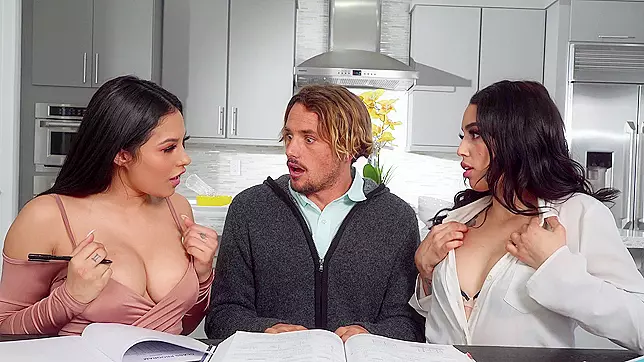 Serena Santos and Vanessa Sky's Stunning Threesome Tutorial in Brazzers Exxtra HD! - XXX Video
