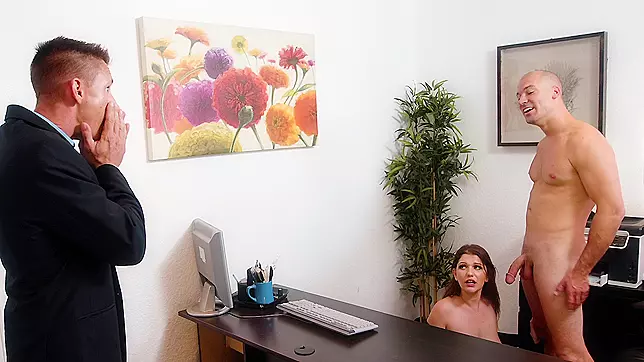 Absolutely stunning! April Dawn titty-fucks her boss as he cums all over her face – XXX Video