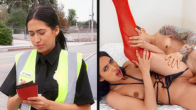 Edible Aubrey's Steamy XXX Show in Meter Maid's Reality Kings HD Video